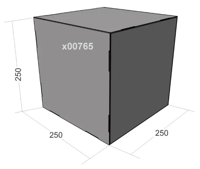 Куб картонний 250мм