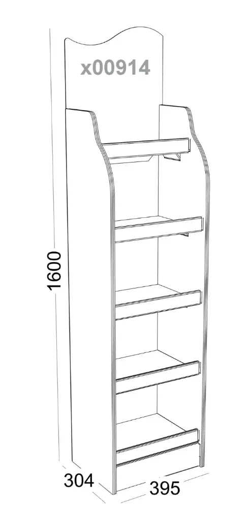 Дисплей картонний на 5 полиць Флоренція