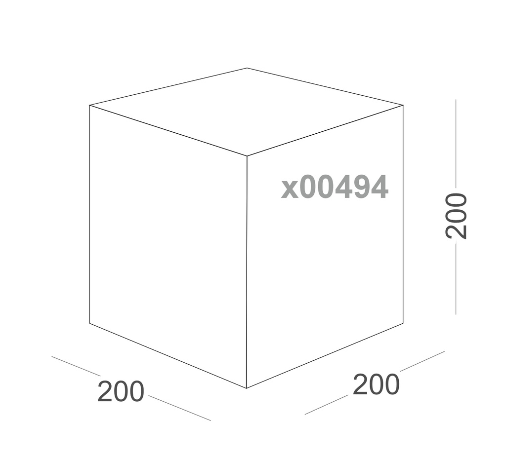 Куб картонний 200мм