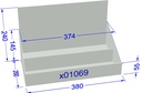 Диспенсер  2 полиці 380х200х50х240
