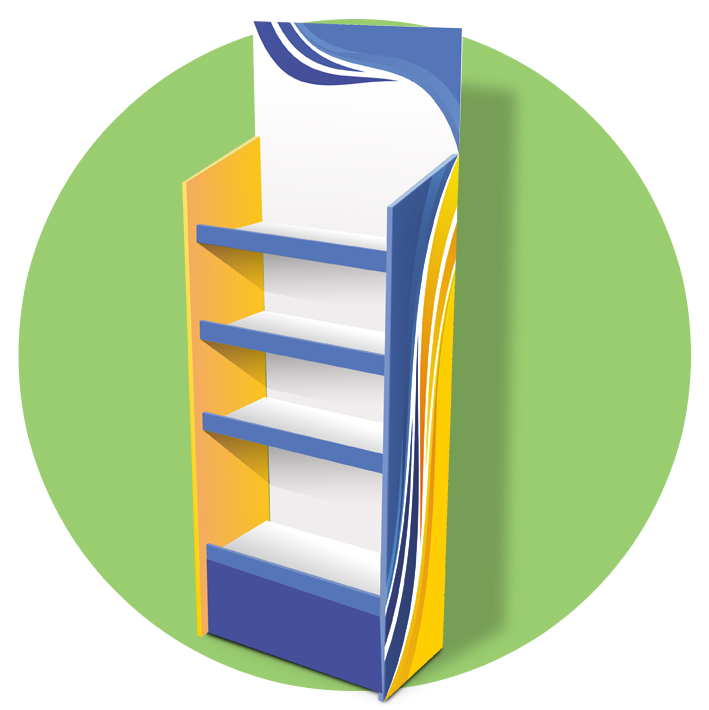 [x00968] Дисплей картонний  4 полиці