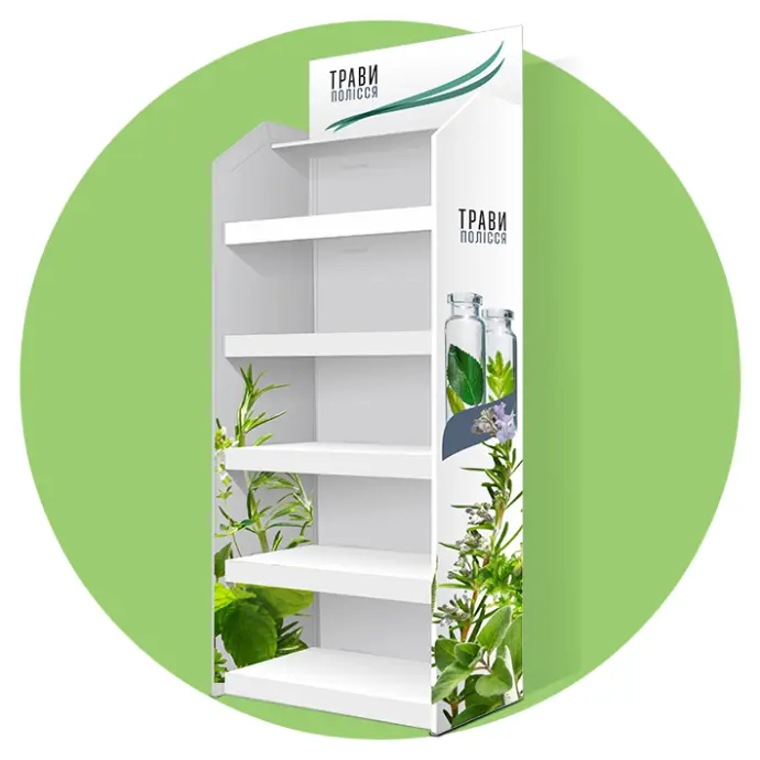 [x01052] Дисплей з картону  6 полиць