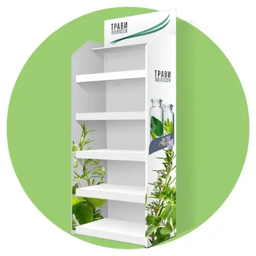 [x01052] Дисплей из картона на 6 полок